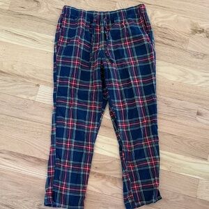 J crew navy/red tartan plaid flannel casual pajama pants men's size Medium